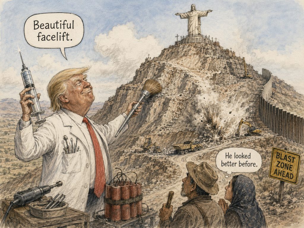 Trump Gives Cristo Rey a Facelift — and Himself a Promotion